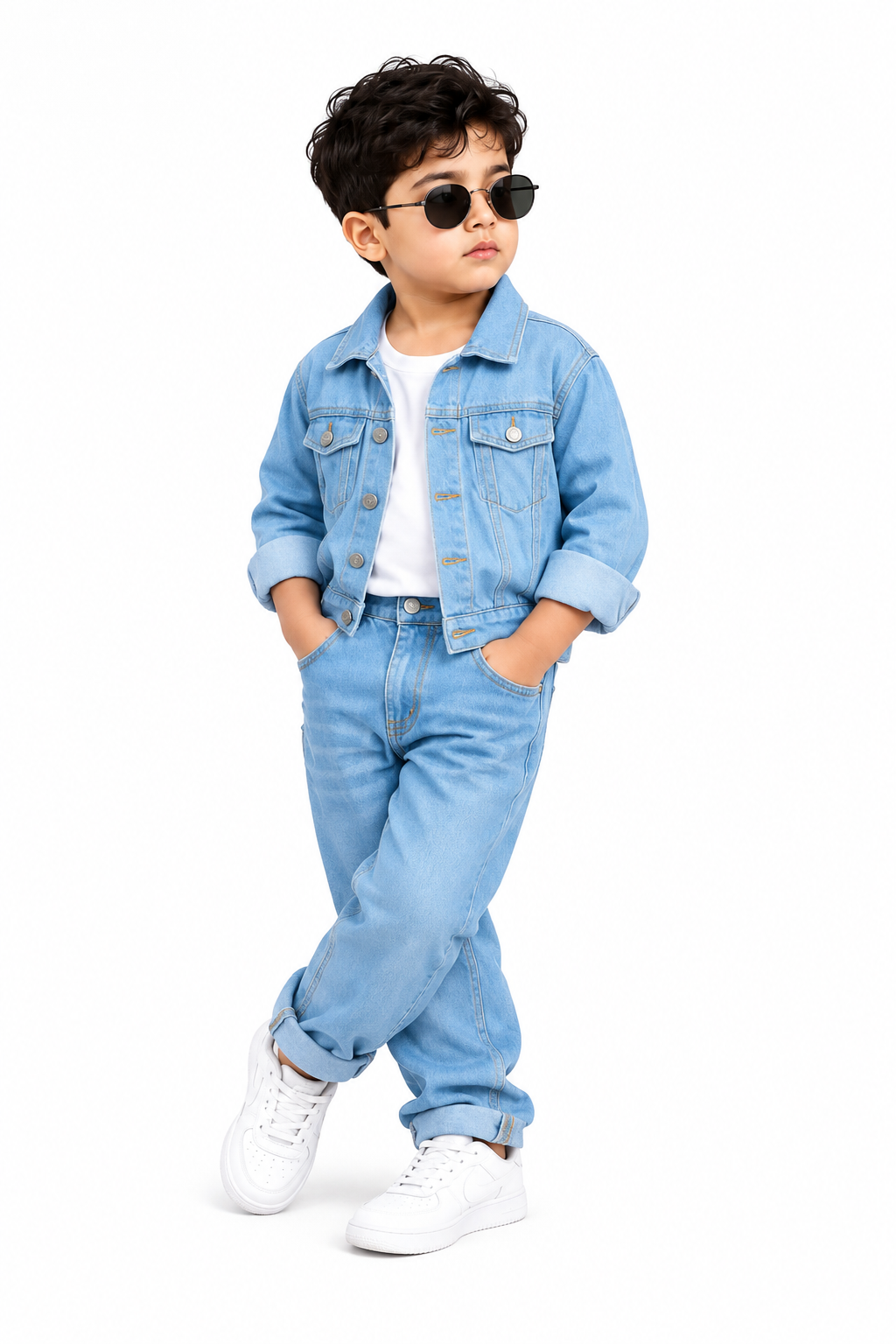 Rider Cotton Co-ord Set Light Blue