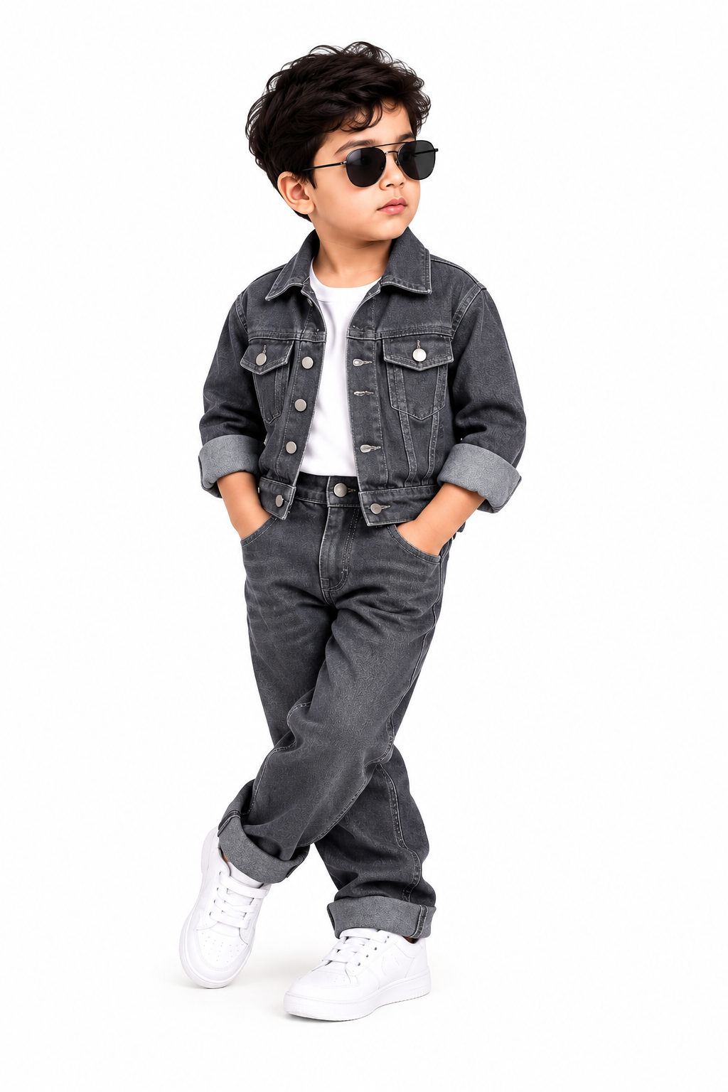 Mini Rider Dark Blue Denim Set
