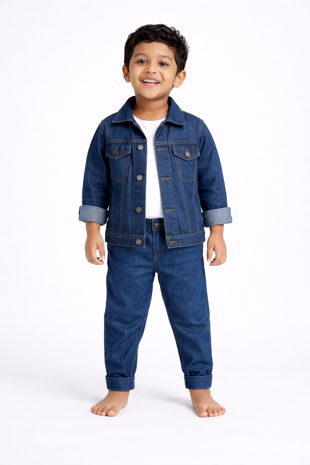 Mini Rider Dark Blue Denim Set